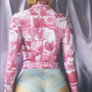 pink kitty rollneck