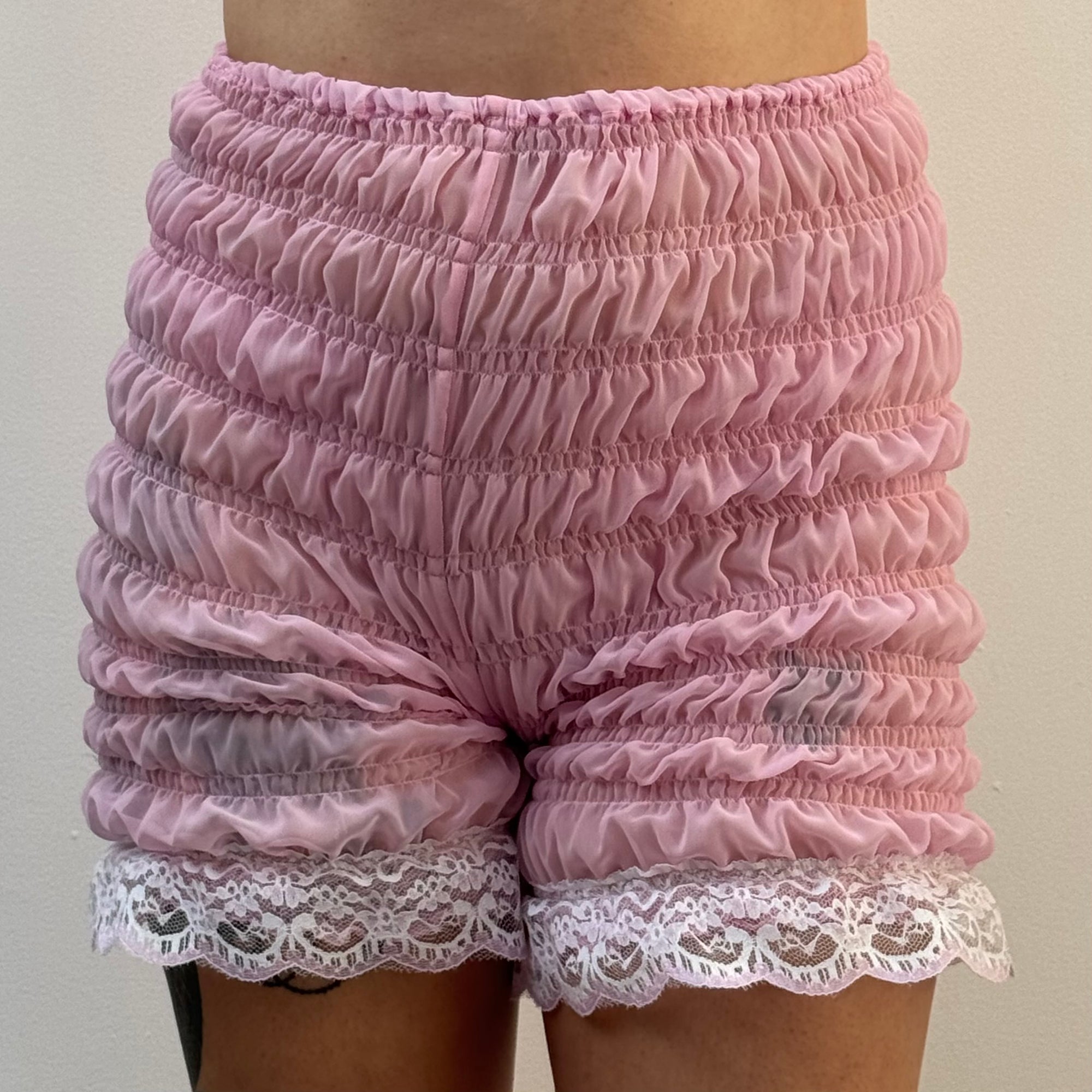 READY TO SHIP extra sheer Naughty Bloomer Shorts Elizabeth Whibley