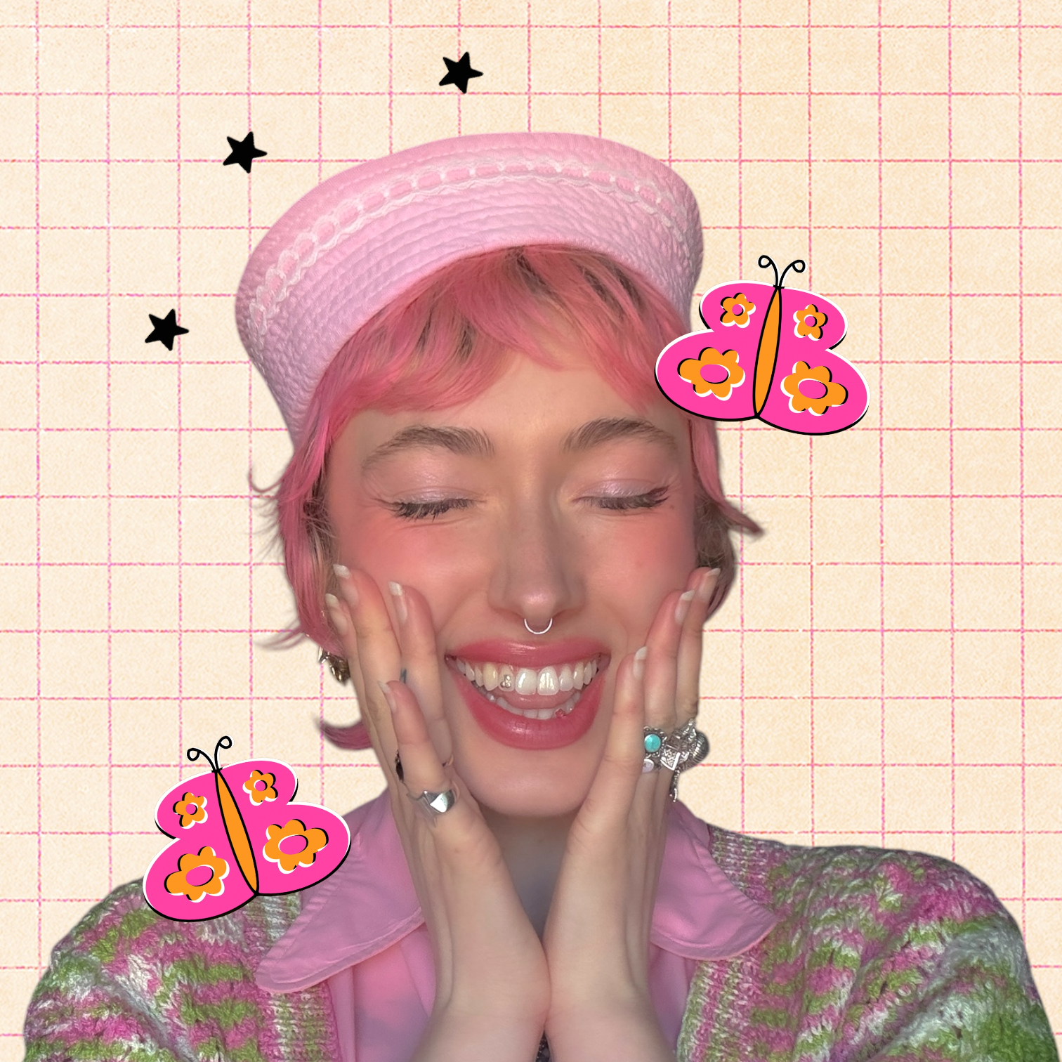 Matey Cap Pink Rope